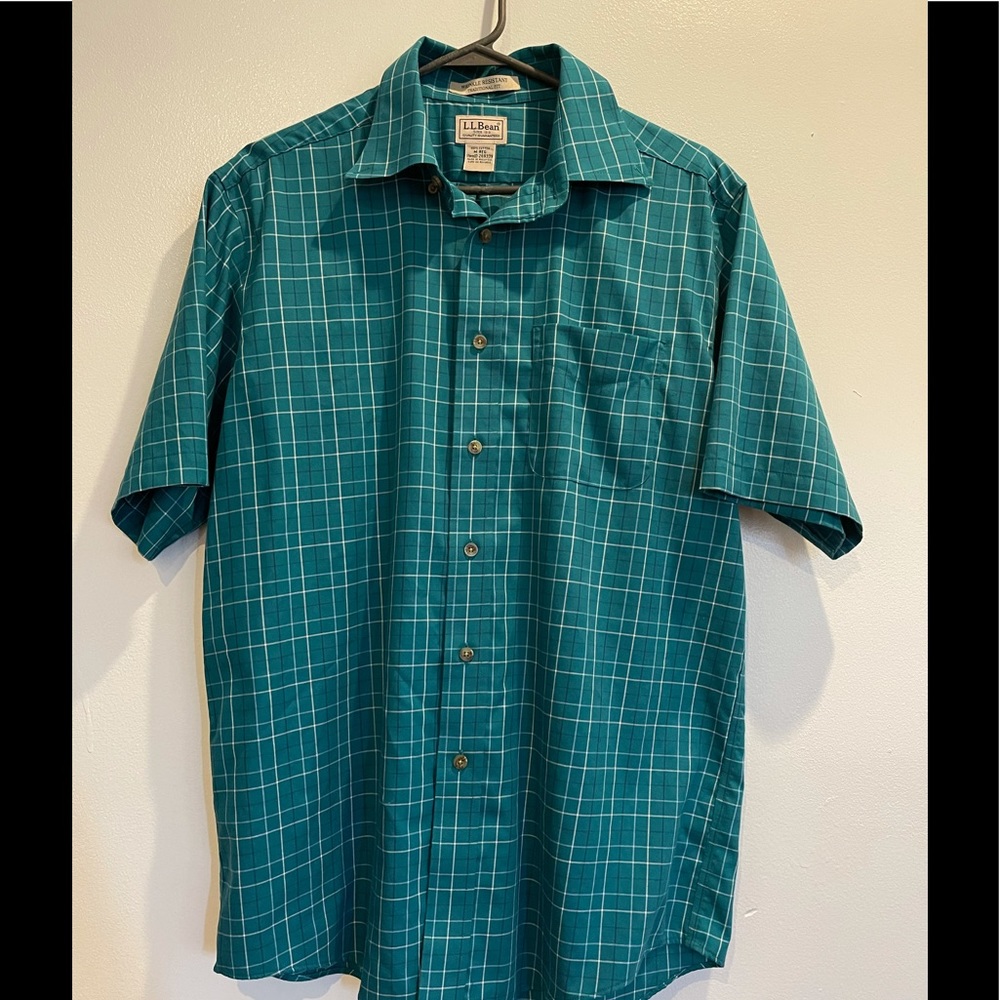 Men’s lol bean short sleeve button down